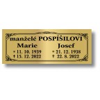 Štítek na pohřební urnu 140 x 55 mm CU7-1 (rovný)