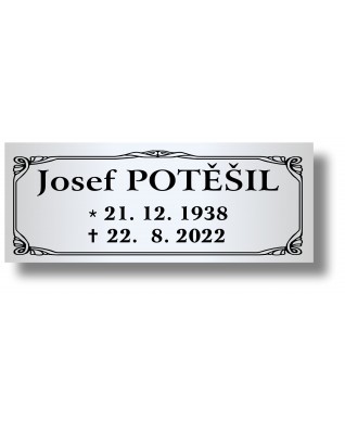 Štítek na pohřební urnu 115x45mm PU1-1