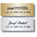 Štítek na pohřební urnu 115x45mm PU1-2