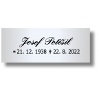 Štítek na pohřební urnu 115x45mm PU1-2