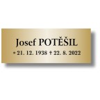Štítek na pohřební urnu 115x45mm PU1-2