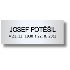 Štítek na pohřební urnu 115x45mm PU1-2