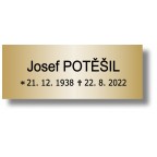 Štítek na pohřební urnu 115x45mm PU1-2