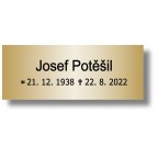 Štítek na pohřební urnu 115x45mm PU1-2