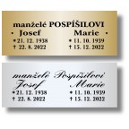 Štítek na pohřební urnu 115x45mm PU1-4