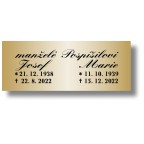 Štítek na pohřební urnu 115x45mm PU1-4