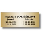 Štítek na pohřební urnu 115x45mm PU1-4