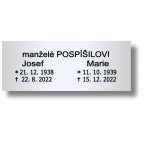 Štítek na pohřební urnu 115x45mm PU1-4
