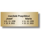 Štítek na pohřební urnu 115x45mm PU1-4