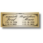 Štítek na pohřební urnu 115x45mm PU1-5