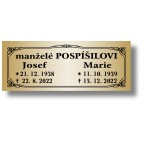 Štítek na pohřební urnu 115x45mm PU1-5