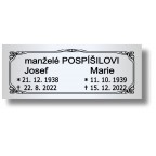 Štítek na pohřební urnu 115x45mm PU1-5