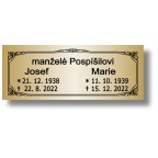Štítek na pohřební urnu 115x45mm PU1-5