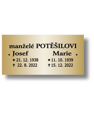 Štítek na pohřební urnu 100x49mm PU2-4