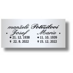 Štítek na pohřební urnu 100x45mm PU2-41