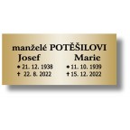 Štítek na pohřební urnu 100x45mm PU2-41