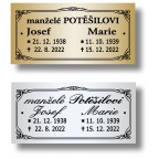 Štítek na pohřební urnu 100x49mm PU2-5