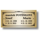 Štítek na pohřební urnu 100x49mm PU2-5