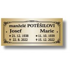 Štítek na pohřební urnu 100x45mm PU2-51