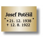 Štítek na pohřební urnu 68x49mm PU5-0