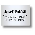 Štítek na pohřební urnu 68x49mm PU5-0