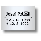 Štítek na pohřební urnu 68x49mm PU5-0