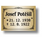 Štítek na pohřební urnu 68x49mm PU5-1
