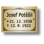 Štítek na pohřební urnu 68x49mm PU5-1