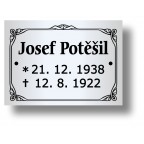 Štítek na pohřební urnu 68x49mm PU5-1