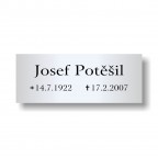 Štítek na pohřební urnu 115x45mm U114