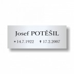 Štítek na pohřební urnu 115x45mm U114