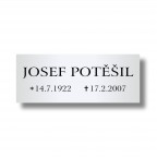 Štítek na pohřební urnu 115x45mm U114