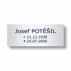 Štítek na pohřební urnu 115x45mm U1