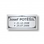 Štítek na pohřební urnu 100x49mm U22