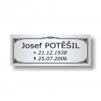 Štítek na pohřební urnu 115x45mm U2