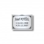 Štítek na pohřební urnu 68x50mm U52